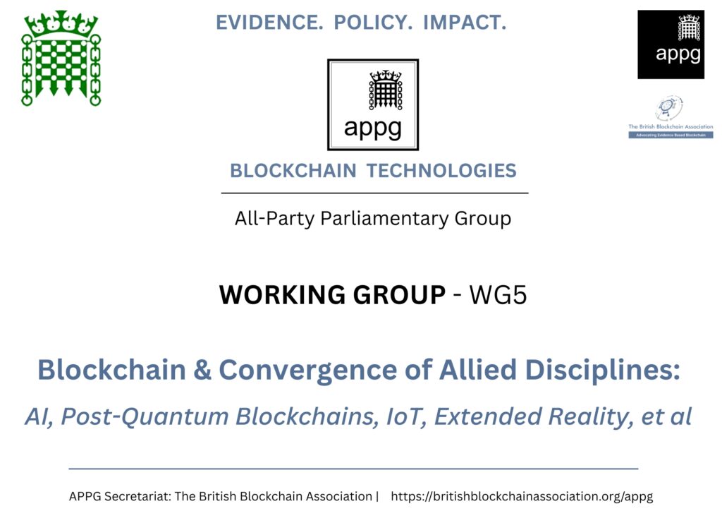 APPG Working Group WG5 - Blockchain for AI, Quantum Computing