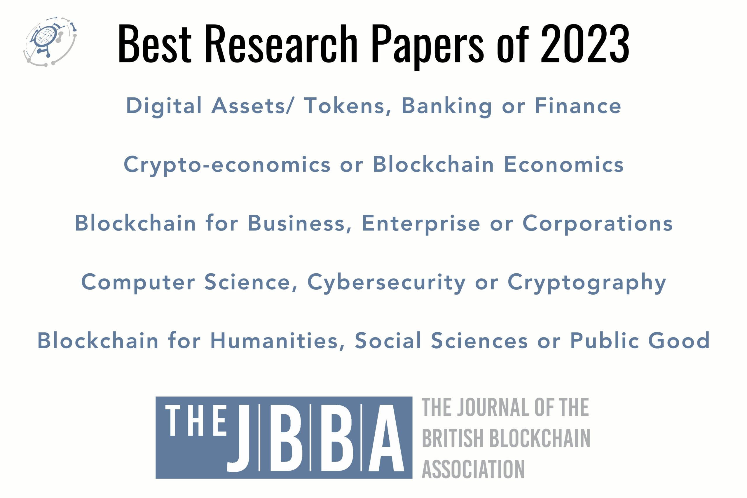 JBBA BEST RESEARCH PAPERS 2023 